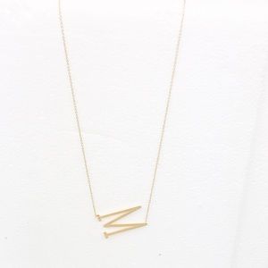 Gold toned Initial Necklace